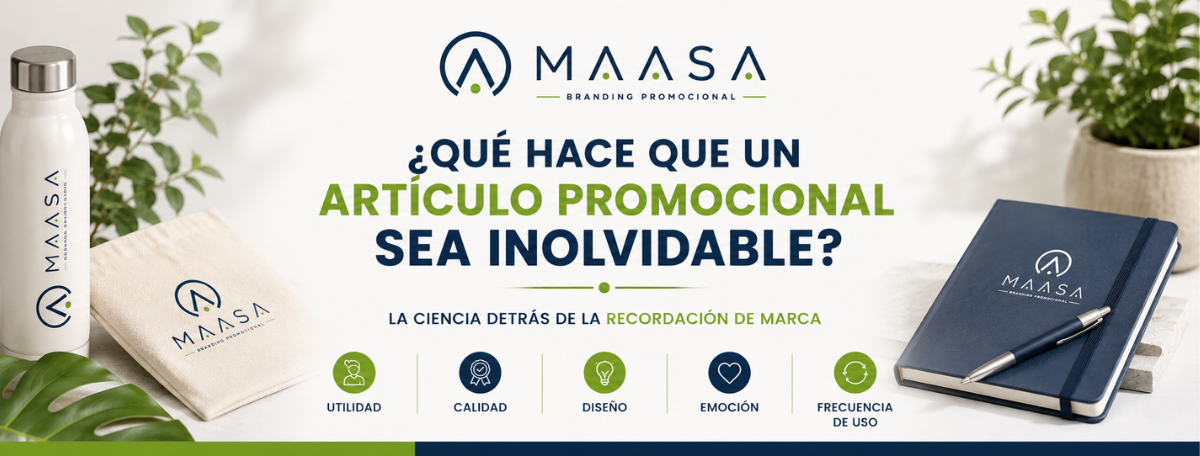 Banner sobre branding promocional y artículos promocionales que generan recordación de marca con productos personalizados para empresas.