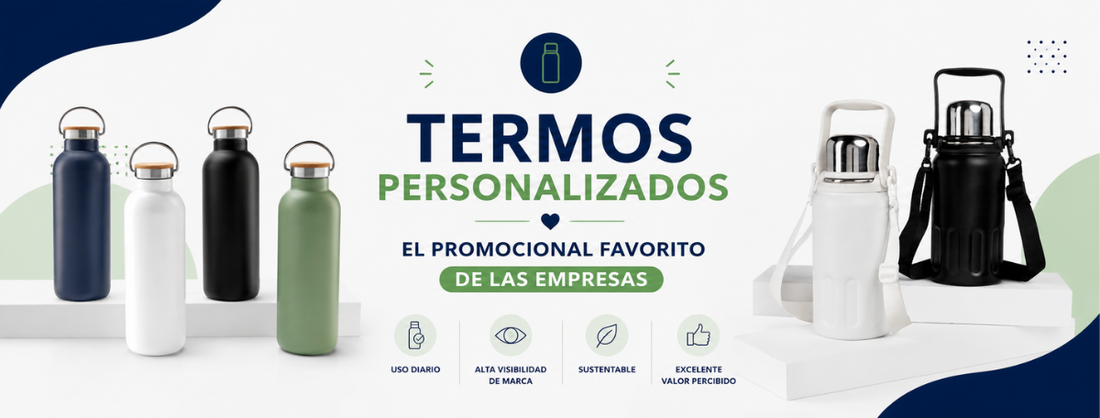 Termos personalizados de acero inoxidable para empresas y regalos corporativos.