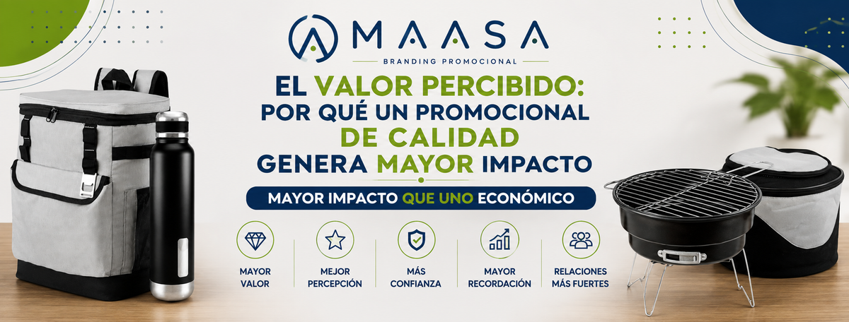 Artículos promocionales de calidad para fortalecer la percepción y recordación de marca.