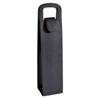 Bolsa de curpiel para botella de vino con asas y broche imantado personalizada para regalos corporativos.