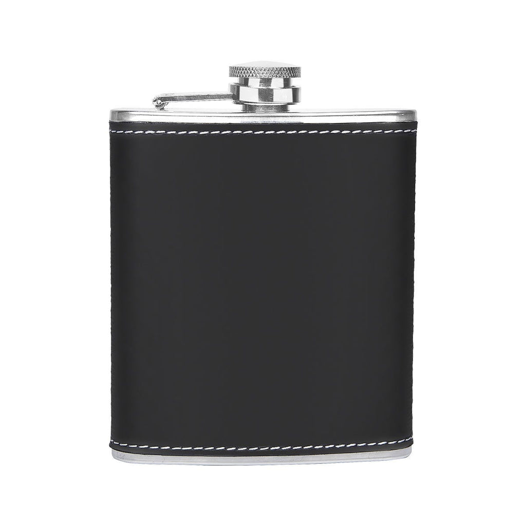 Set de licorera de acero inoxidable con vasos metálicos y caja de regalo personalizado para empresas.