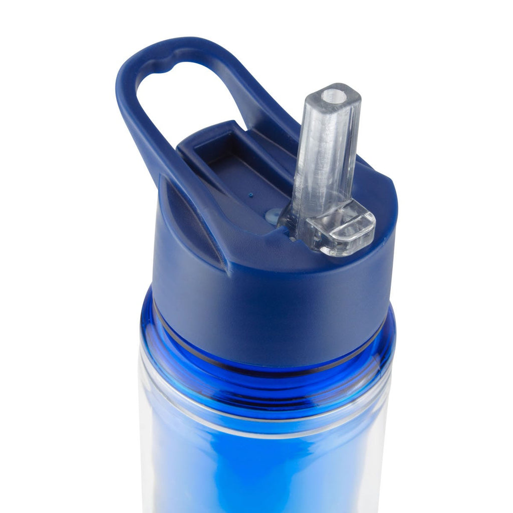Cilindro personalizado de doble pared de 610 ml con popote, tapa de rosca y asa para empresas.