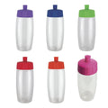 Cilindro de plástico PET personalizado de 575 ml con tapa twist-off y válvula de seguridad para empresas.