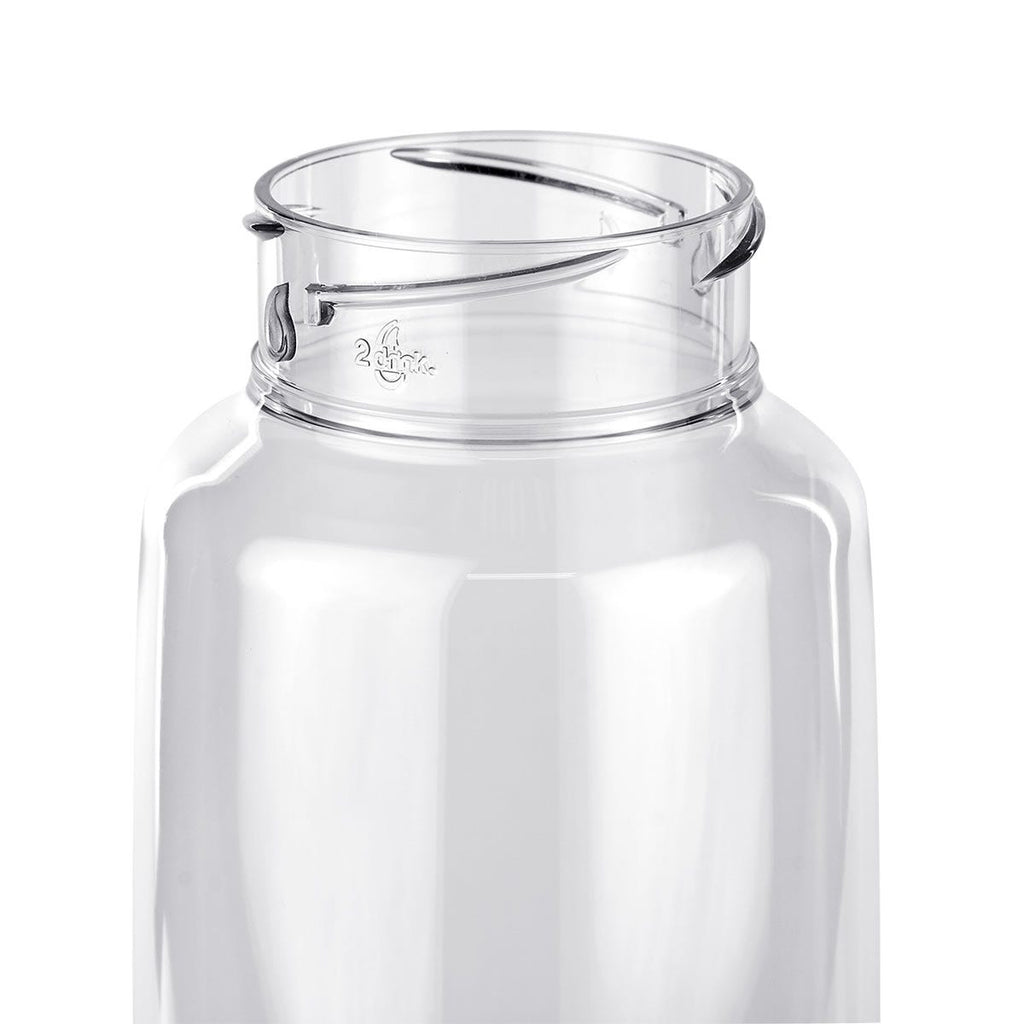 Cilindro de plástico PET personalizado de 575 ml con tapa twist-off y válvula de seguridad para empresas.