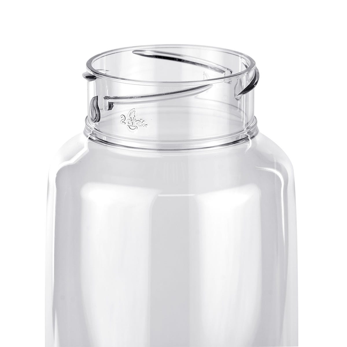 Cilindro de plástico PET personalizado de 575 ml con tapa twist-off y válvula de seguridad para empresas.