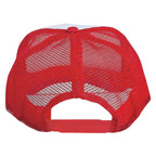 Gorra personalizada de 5 gajos con malla trasera, broche ajustable y personalización para empresas.