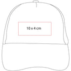 Gorra personalizada de 5 gajos con malla trasera, broche ajustable y personalización para empresas.