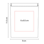Espejo rectangular de bolsillo con tapa abatible que funciona como base, personalizable para marcas de belleza.