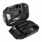 Kit de herramientas multifuncional con lámpara LED y estuche personalizado para empresas.