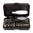 Kit de desarmador con 16 puntas y 8 dados intercambiables personalizado para empresas.