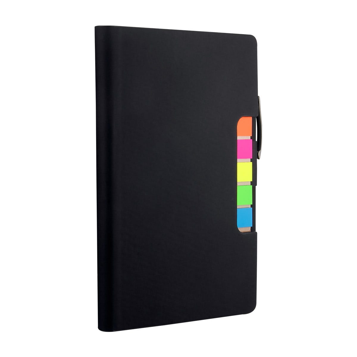 Libreta ejecutiva personalizada con bolígrafo, notas adhesivas de colores y cubierta de curpiel para empresas | Maasa