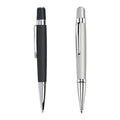 Bolígrafo ejecutivo de acero inoxidable personalizado con mecanismo twist y estuche para empresas.
