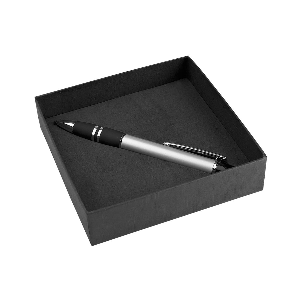 Bolígrafo ejecutivo personalizado de aleación de cobre con grip antiderrapante, mecanismo twist y estuche para empresas.
