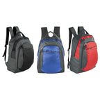 Mochila escolar personalizada para empresas con compartimento para laptop de 14 pulgadas y organizador frontal para accesorios.