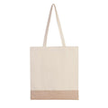 Bolsa ecológica personalizada de yute y algodón con asas resistentes para eventos corporativos y promociones empresariales.