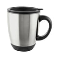 Taza térmica personalizada de acero inoxidable de 14 Oz con doble pared y tapa con ranura para empresas.