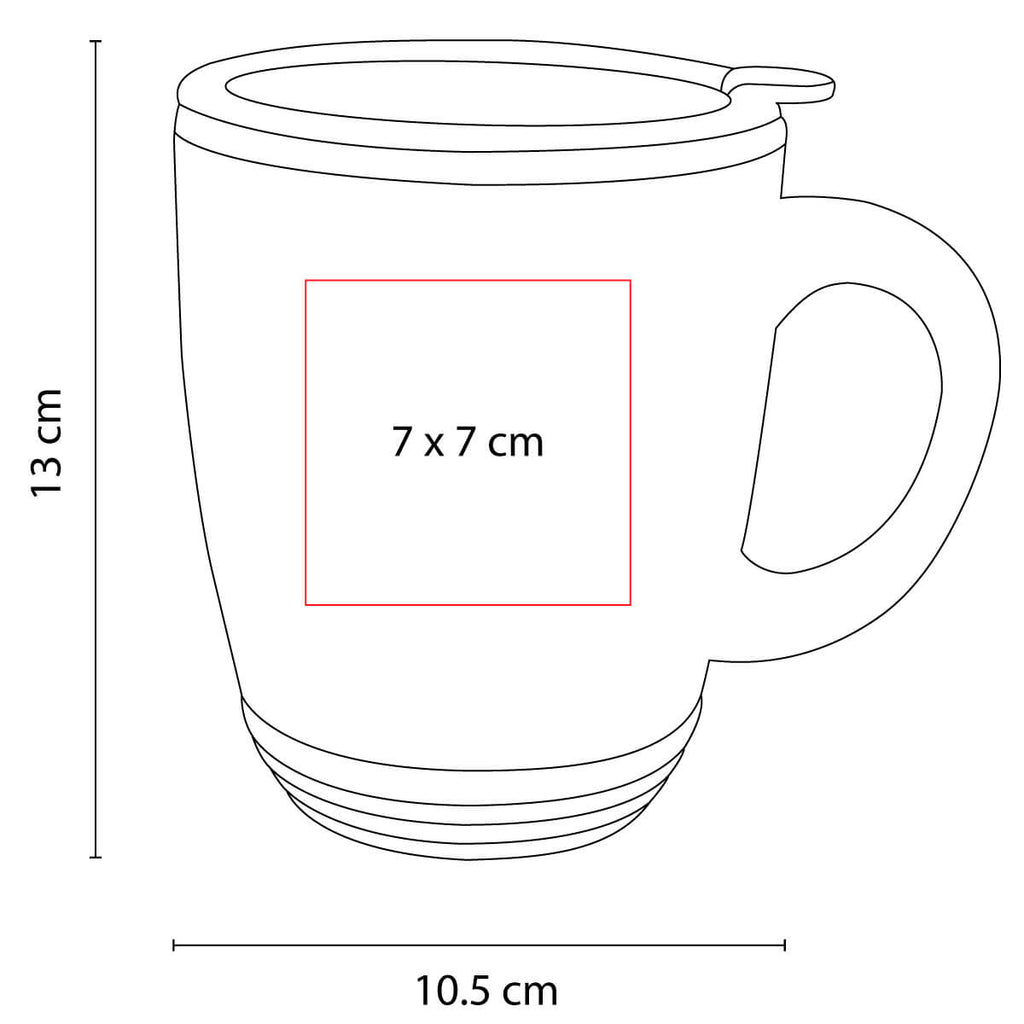 Taza térmica personalizada de acero inoxidable de 14 Oz con doble pared y tapa con ranura para empresas.