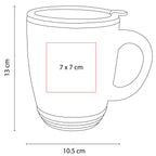 Taza térmica personalizada de acero inoxidable de 14 Oz con doble pared y tapa con ranura para empresas.