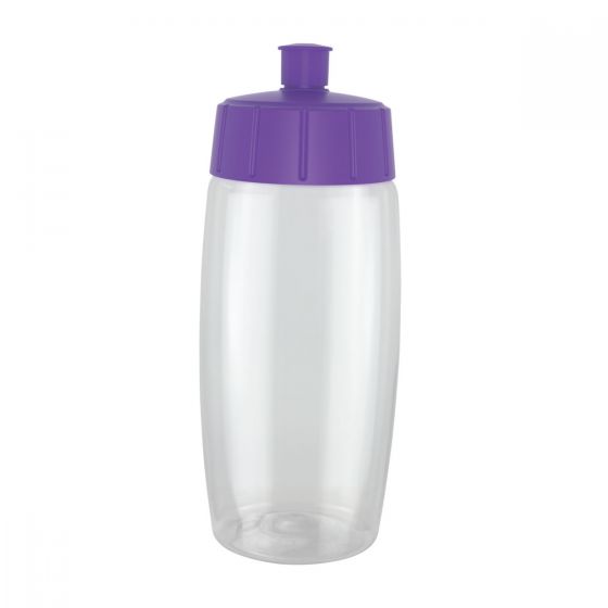 Cilindro de plástico PET personalizado de 575 ml con tapa twist-off y válvula de seguridad para empresas.