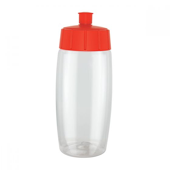 Cilindro de plástico PET personalizado de 575 ml con tapa twist-off y válvula de seguridad para empresas.