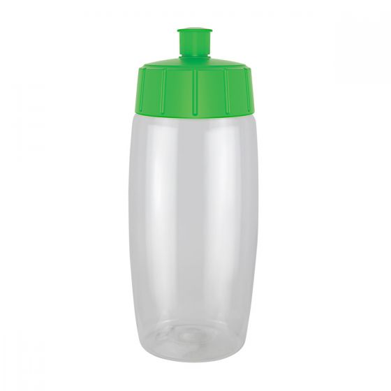 Cilindro de plástico PET personalizado de 575 ml con tapa twist-off y válvula de seguridad para empresas.