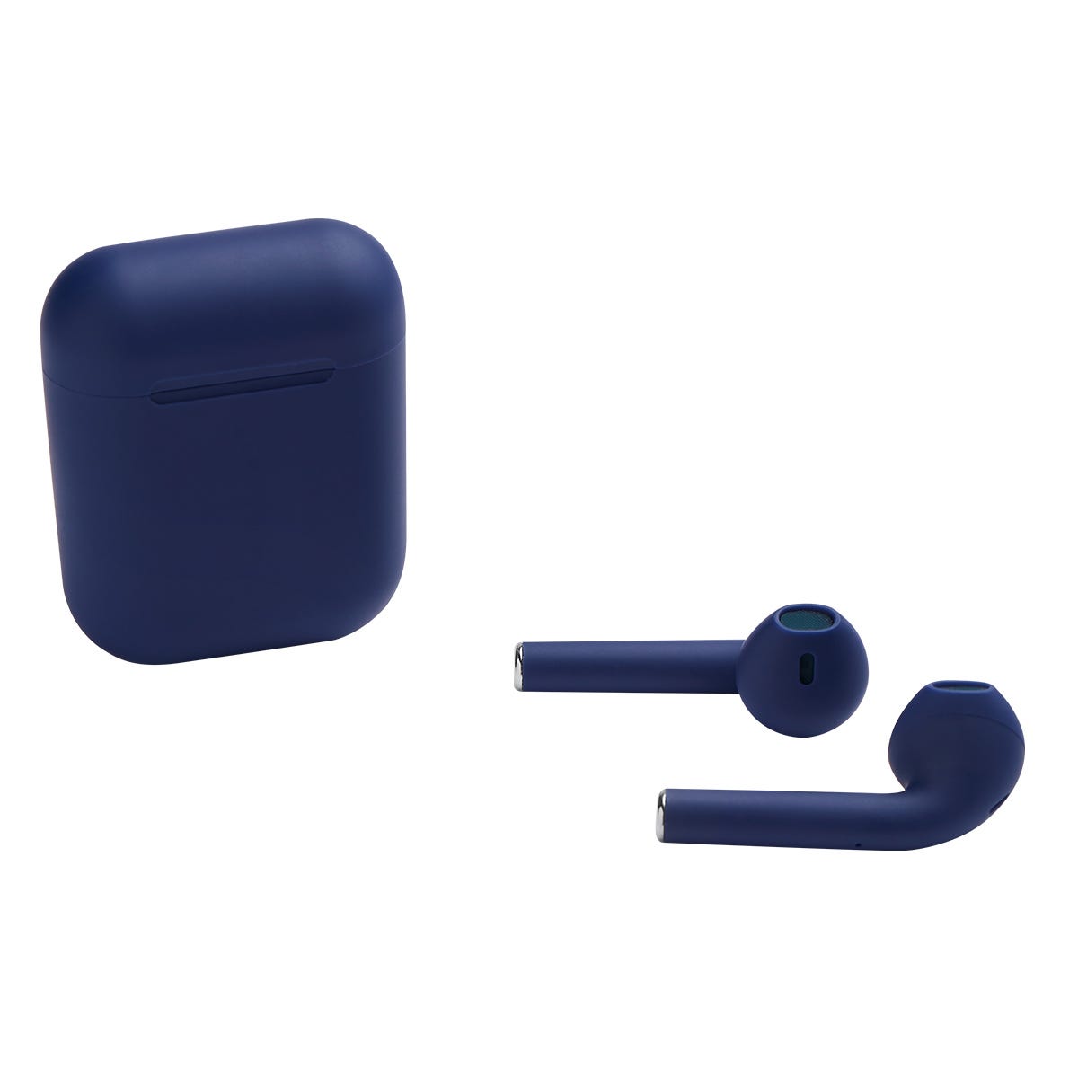 Audífonos Bluetooth personalizados con estuche de carga y control táctil para empresas.