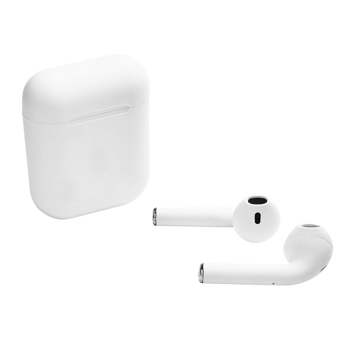 Audífonos Bluetooth personalizados con estuche de carga y control táctil para empresas.