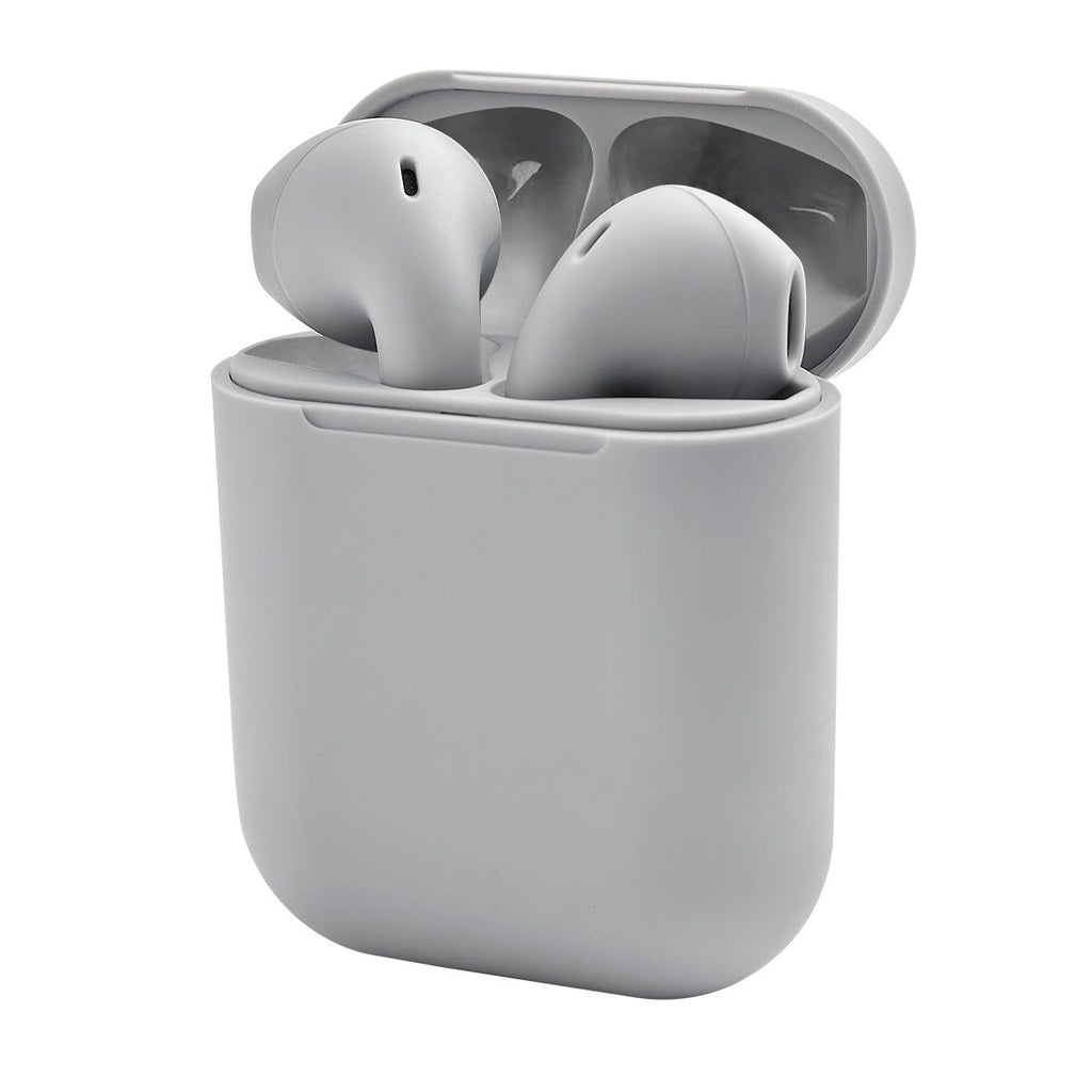 Audífonos Bluetooth personalizados con estuche de carga y control táctil para empresas.
