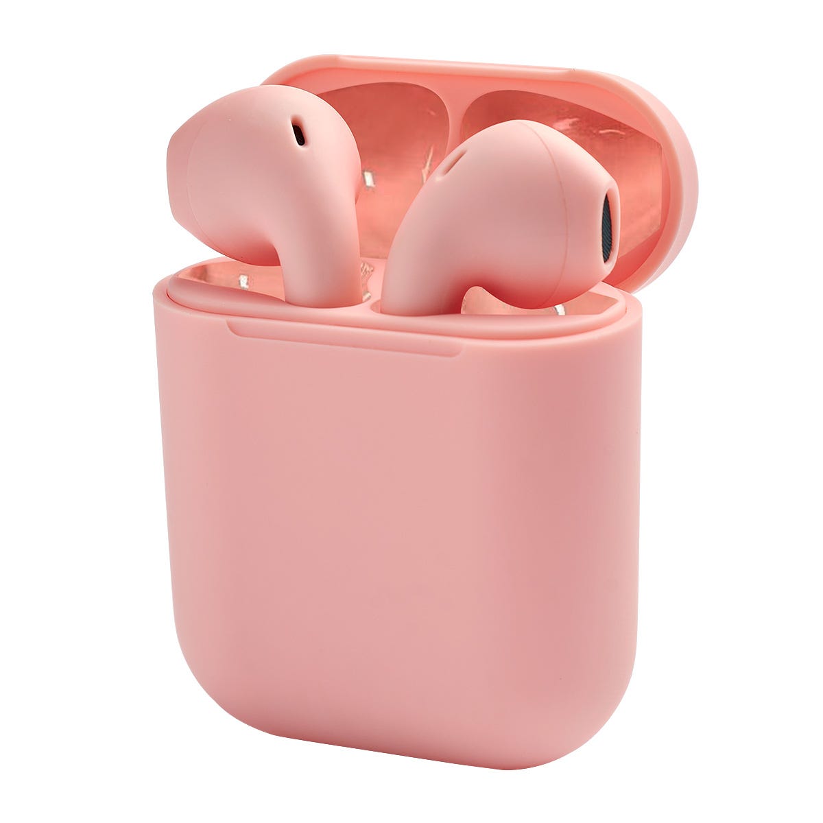Audífonos Bluetooth personalizados con estuche de carga y control táctil para empresas.