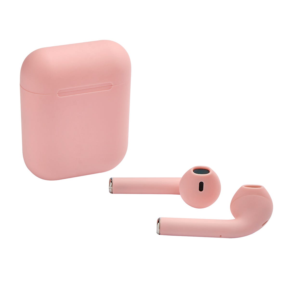 Audífonos Bluetooth personalizados con estuche de carga y control táctil para empresas.