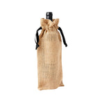 Bolsa de yute para botella de vino personalizada con logotipo para regalos corporativos.