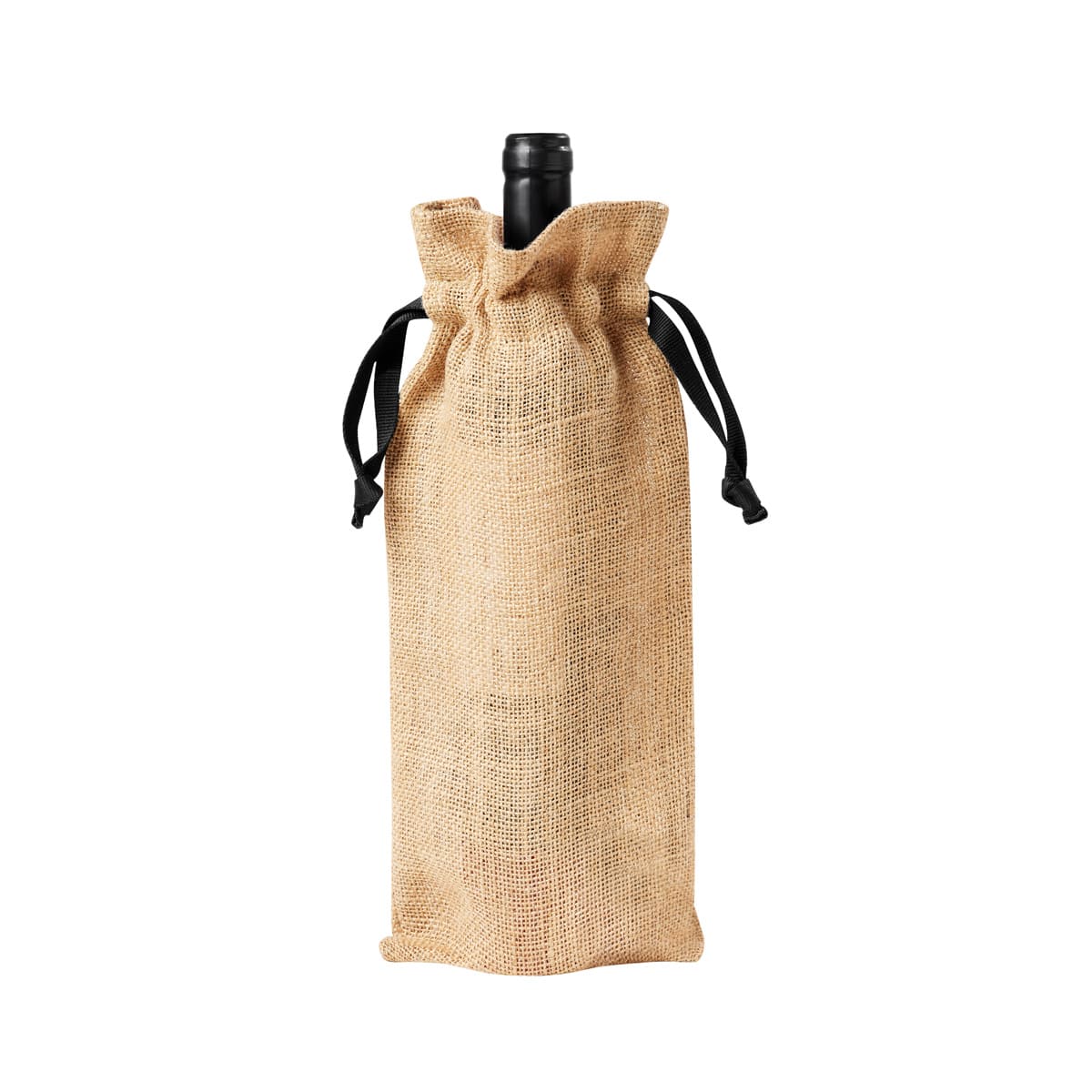 Bolsa de yute para botella de vino personalizada con logotipo para regalos corporativos.