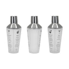 Shaker de cristal de 450 ml para preparar cócteles con recetas y personalizado para empresas.