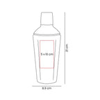 Shaker de cristal de 450 ml para preparar cócteles con recetas y personalizado para empresas.