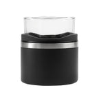 Vaso de cristal para whisky con porta vaso de acero inoxidable personalizado para regalos corporativos.