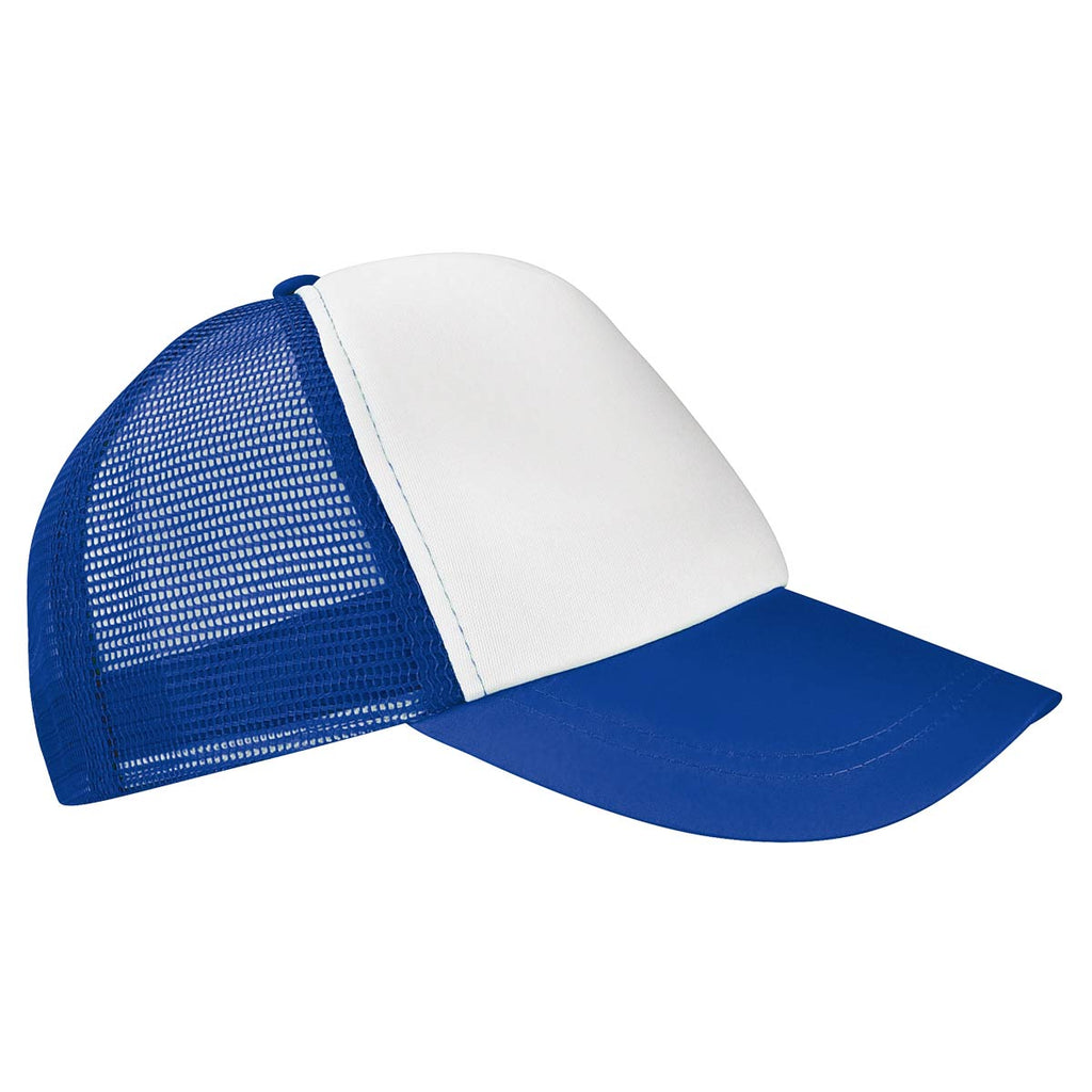 Gorra personalizada de 5 gajos con malla trasera, broche ajustable y personalización para empresas.