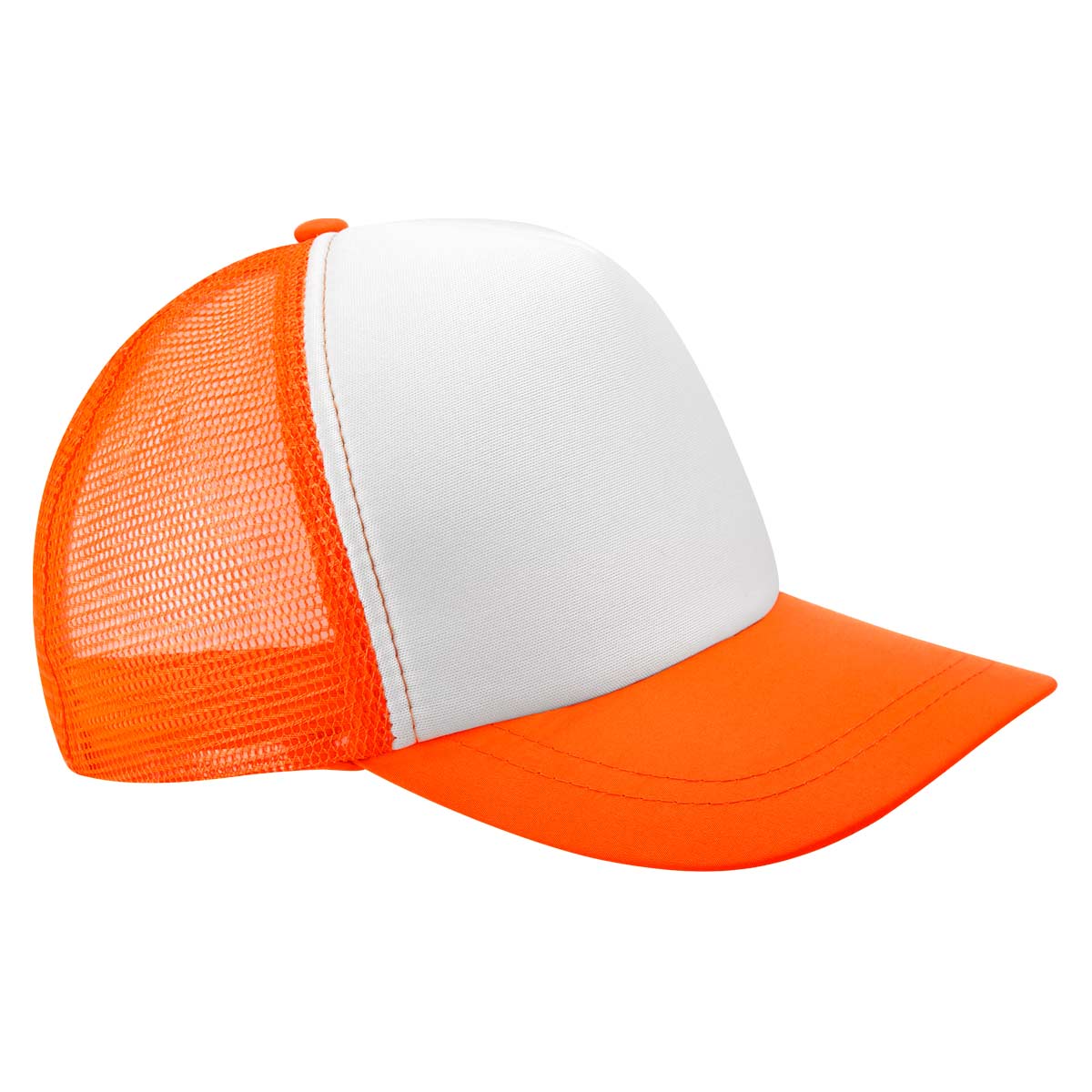 Gorra personalizada de 5 gajos con malla trasera, broche ajustable y personalización para empresas.