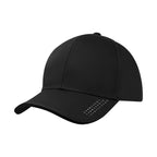 Gorra promocional personalizada de poliéster con visera rígida y ajuste metálico para empresas y eventos corporativos.