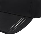 Gorra promocional personalizada de poliéster con visera rígida y ajuste metálico para empresas y eventos corporativos.