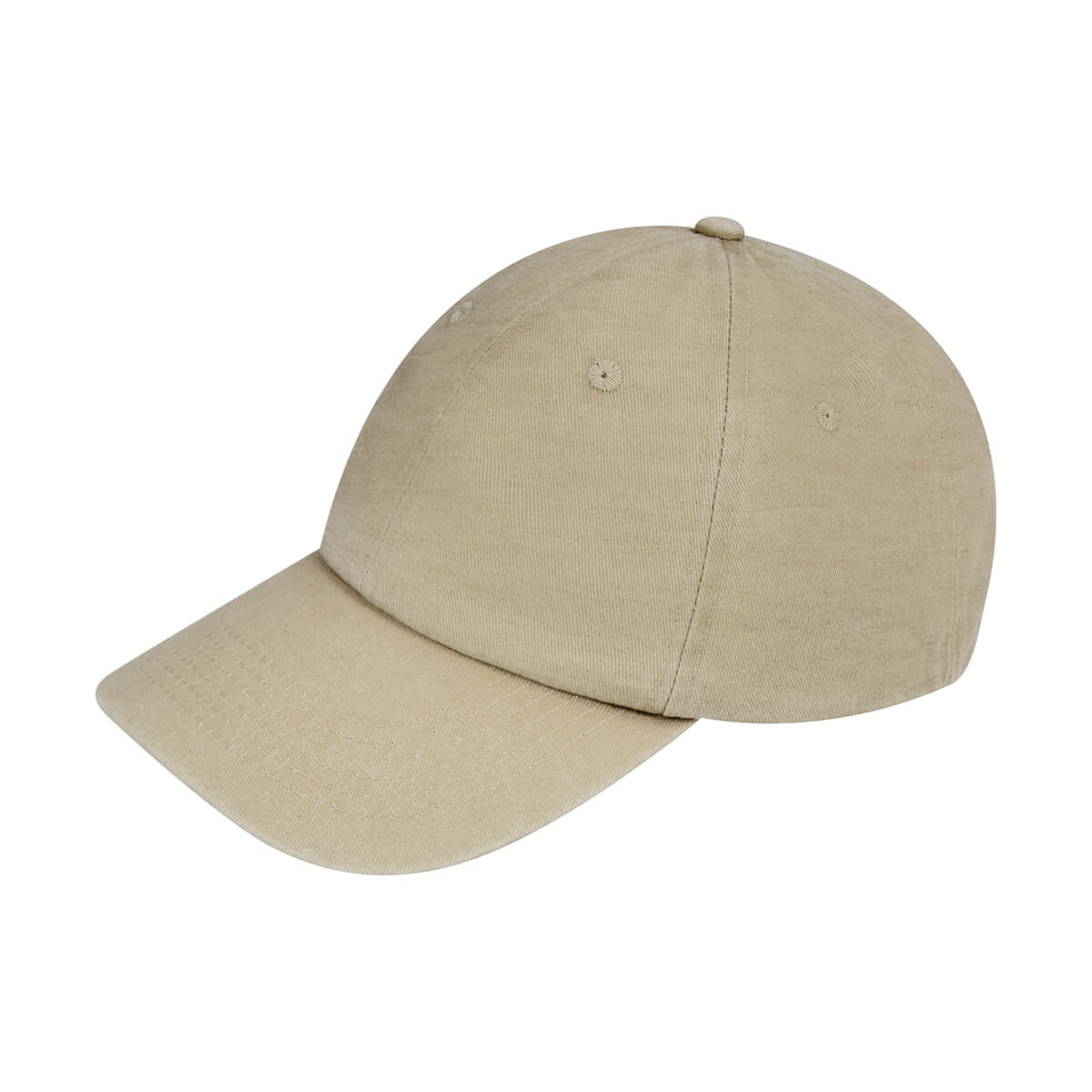 Gorra vintage personalizada de algodón con acabado deslavado, visera rígida y ajuste metálico para empresas.