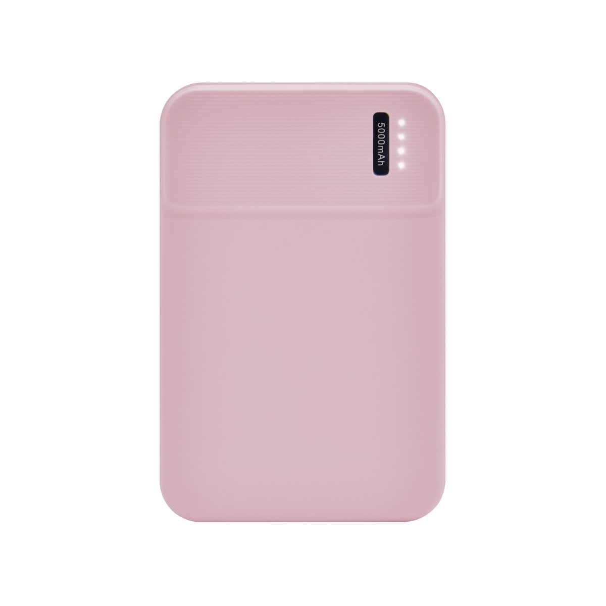 Power bank personalizada de 5,000 mAh con puerto USB e indicadores LED para empresas.