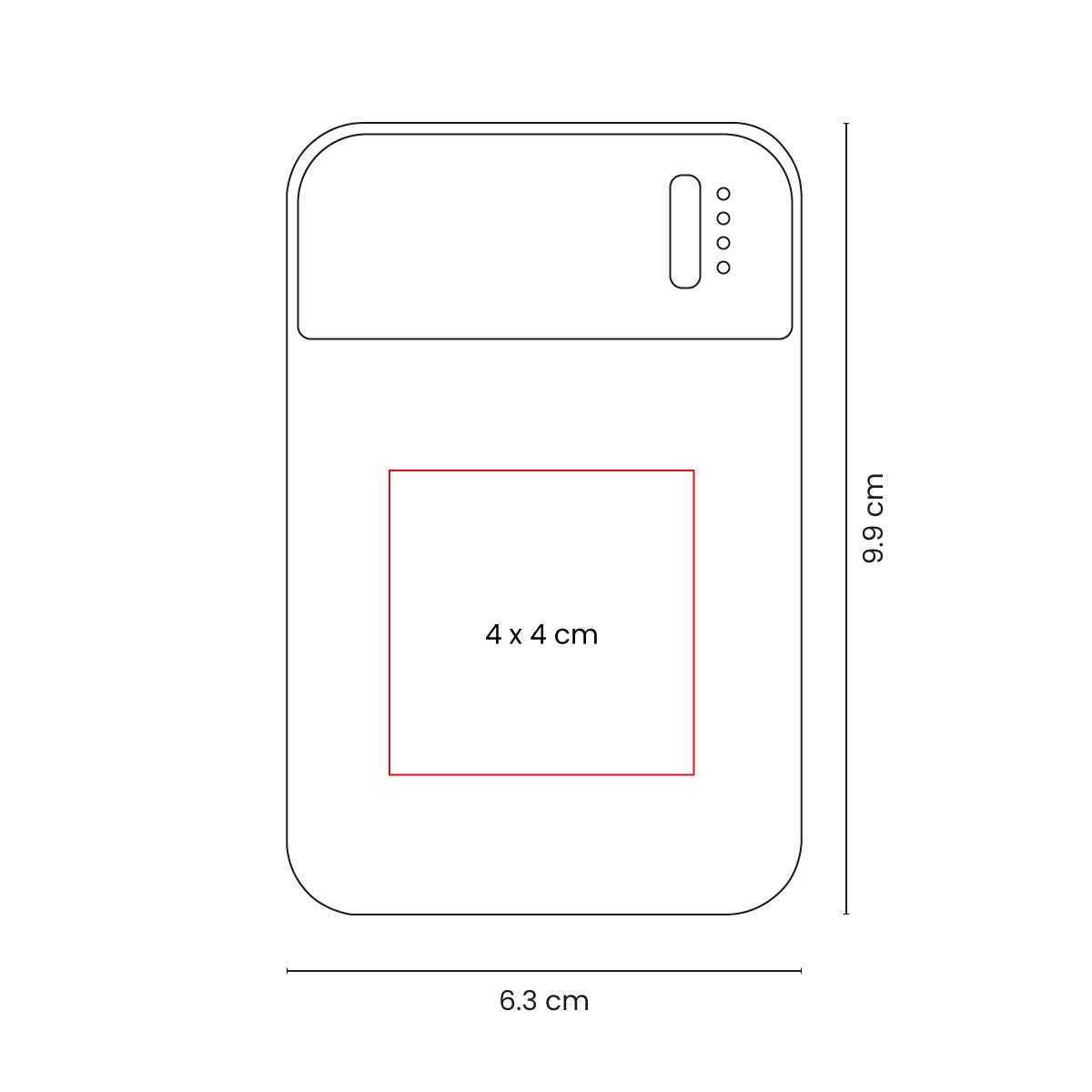 Power bank personalizada de 5,000 mAh con puerto USB e indicadores LED para empresas.