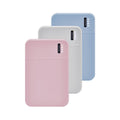 Power bank personalizada de 5,000 mAh con puerto USB e indicadores LED para empresas.