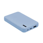 Power bank personalizada de 5,000 mAh con puerto USB e indicadores LED para empresas.