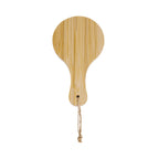 Espejo de bambú con mango y cordón personalizado con logotipo para regalos promocionales empresariales.