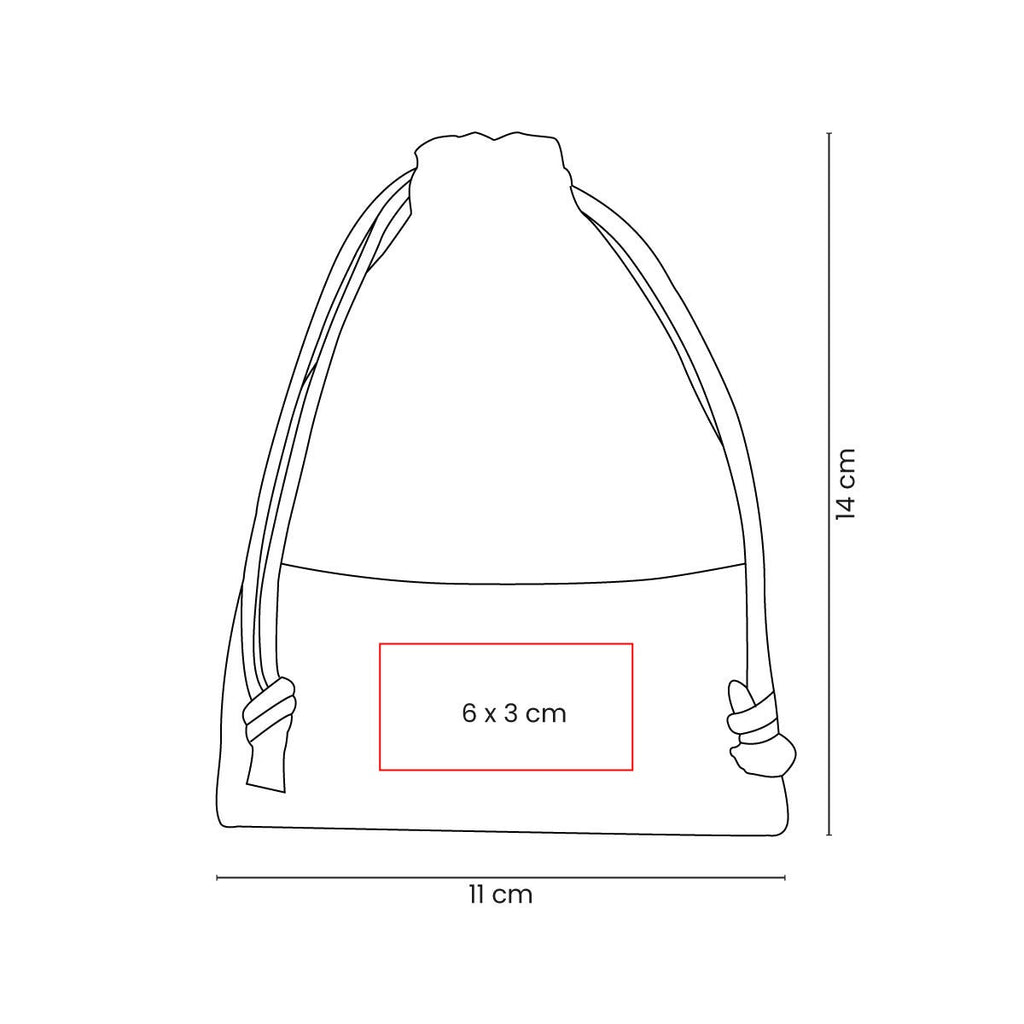 Set de cinco almohadillas desmaquillantes reutilizables de fibra de bambú con bolsa de algodón personalizada.