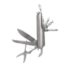 Navaja multiherramienta de metal con 9 funciones y caja individual personalizada para empresas.