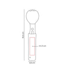 Cubierto multifuncional de metal con tenedor, cuchillo y destapador personalizado para empresas.