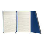 Set ejecutivo de libreta de curpiel con solapa magnética y bolígrafo de acero inoxidable personalizado para empresas.