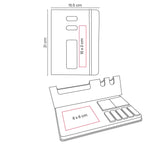 Libreta ecológica personalizada con soporte para smartphone, notas adhesivas y organizador de bolígrafos para empresas.